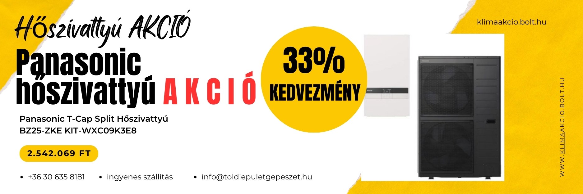 Panasonic hőszivattyú akció